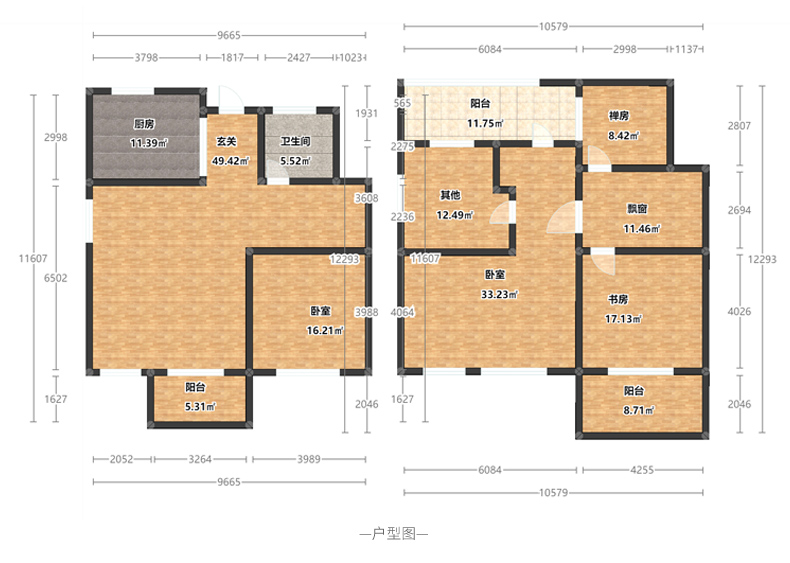 拉迷家居-西郊锦庐客户家户型图