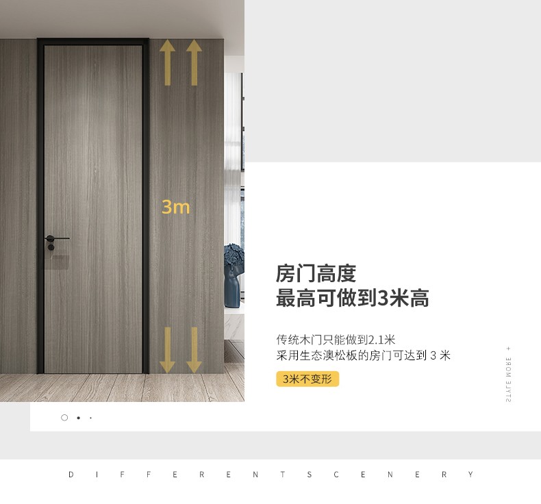 海格黄松高端房门详情图2