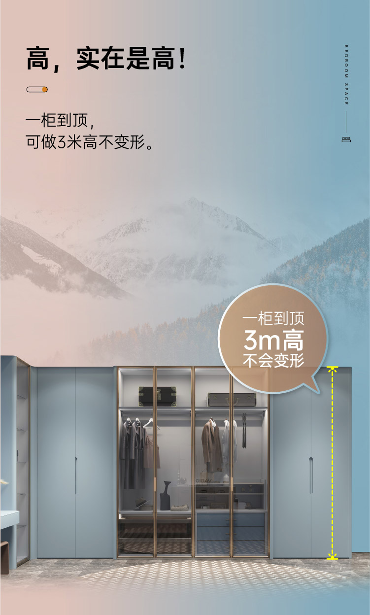 拉迷定制简约时尚整体衣柜图2