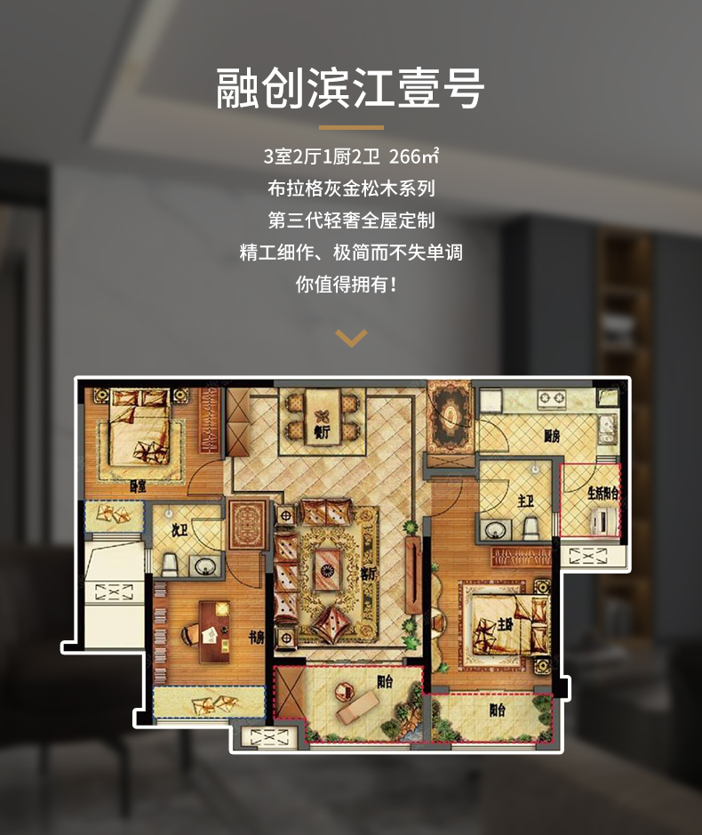 拉迷融创滨江壹号客户案例户型图1